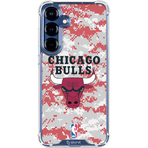 NBA Chicago Bulls Digi Camo Galaxy S25 Clear Case